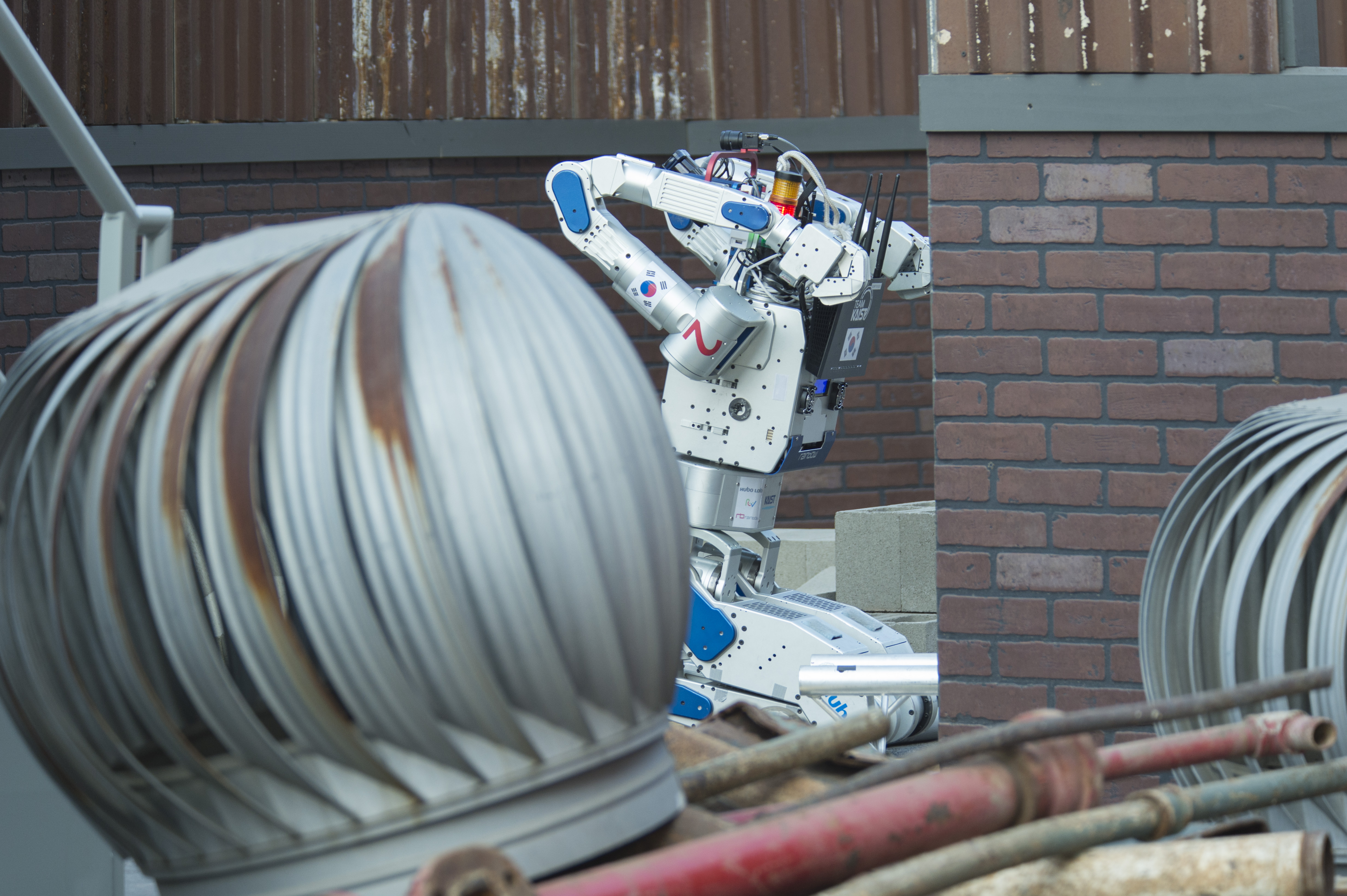 Humanoid robot in a laboratory setting